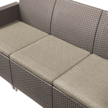 Keter baštenski set Emma 3 seater sa box stolom cappuccino